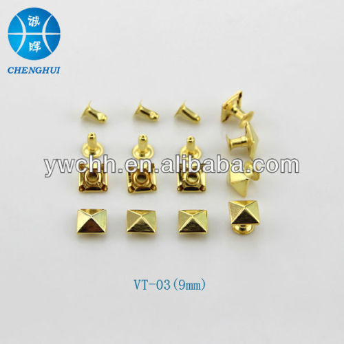 Gold pyramind studs jeans clothing rivets