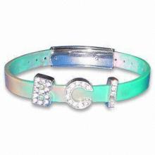 Silicone Bracelet with Customized Designs, Suitable for Promotional Purposes