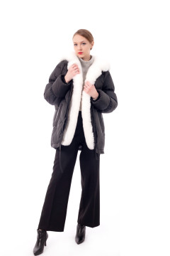 Winter women's artificial fur collar short style