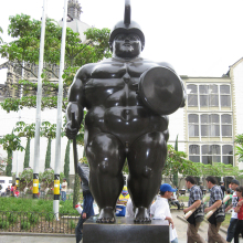 Fernando Botero art famous brass bronze roman soldier warrior statue sculpture