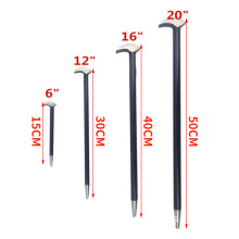 4-Piece Rolling Bar Heel Pry Bar Set with Sizes 6", 12", 16", 20