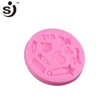 100% Food Grade Baby Shower Theme Silicone Birthday Cake Decoration Items