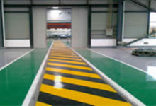 Flat painted epoxy floor