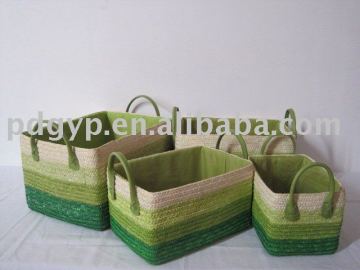 Wheat straw storage basket