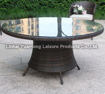 Aluminum Round Rattan Table