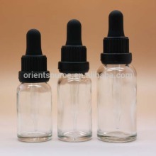 15ml 20ml 30ml clear boston round dropper big tamper evident dropper