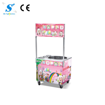 gas cotton candy floss machine cart with wheels