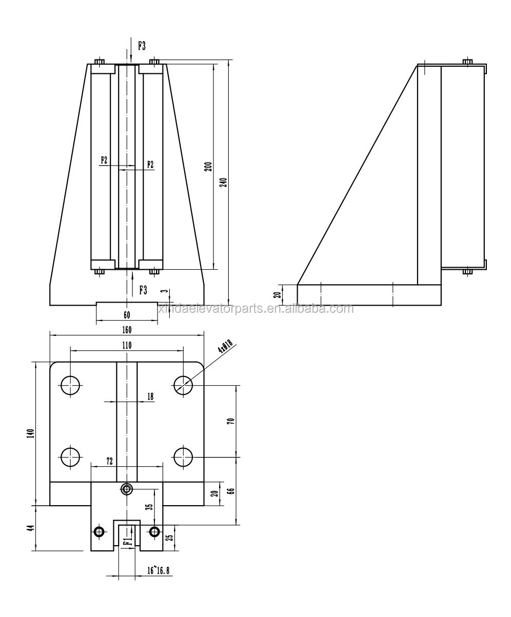 Lifting Components Guide Shoes Elevator Counter Weight