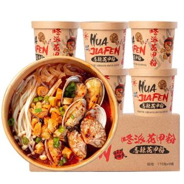 Popular Chinese Fast Food: Spicy Shirataki Noodles and Haichijia Clam Rice Noodles