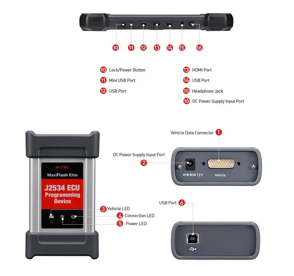 Original MK908P Auto Diagnostic Tool ECU Programming Tool OBDII Scanner J2534 ECU Programmer