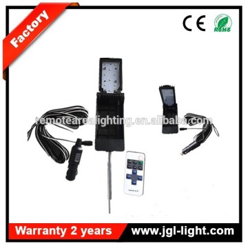 rechargeable 27w led travel camping light install on fishing pole