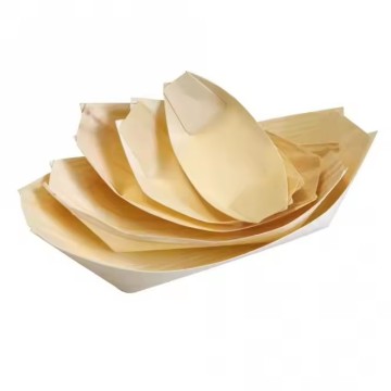 Compostable Wood Boat Sushi Packaging Containers