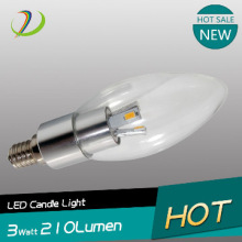 3w glass shape led candle lighting