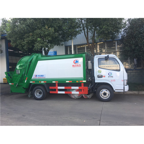 Cargador de basura trasero rodillo de compactación de reciclaje de rodillo 3cbm