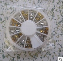 Nail Art Rock Wheel Nail Art Studs Nail Decoration Gold and Silver 3D Nail Art