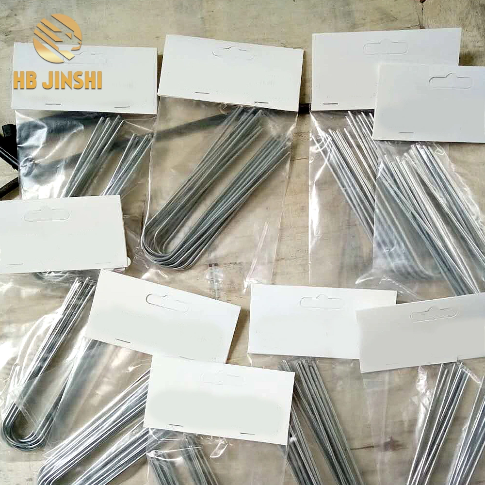 Anti-Rust Galvanized Garden Ground Pegs Staples 6