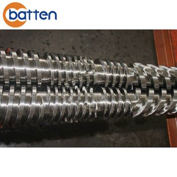 55/110 conical used twin screw extruder for plastic extruder