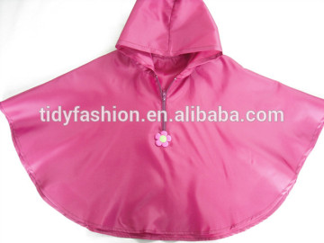 Impermeable Kids Pink Nylon Rain Cape Poncho