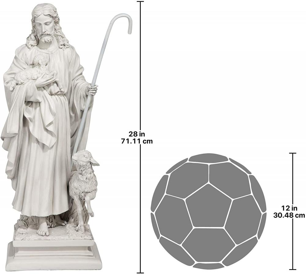 Gesù la statua del giardino religioso del buon pastore