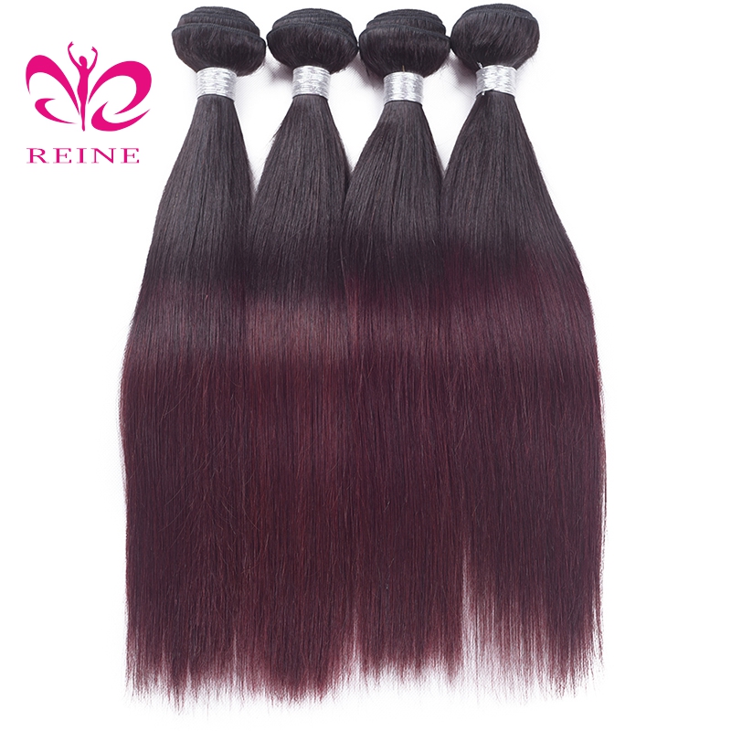 REINE Aliexpress Hair 1B/99J Red Hair Color Virgin Malaysian Hair Bundles