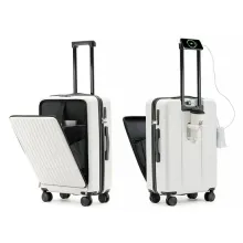 Front Open Pocket Luggage with Multifunction