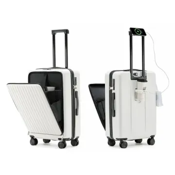 Front Open Pocket Luggage with Multifunction