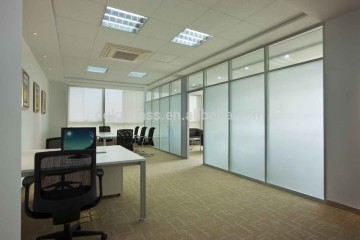 frosted glass office partition glass wall