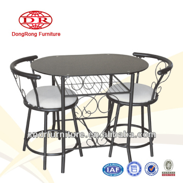 glass top bar table set