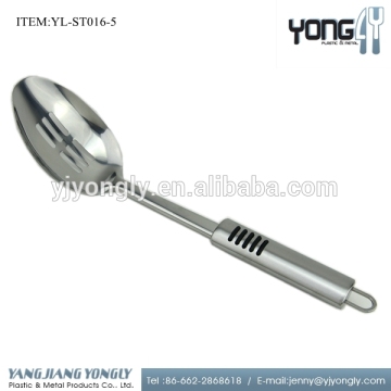 Professional stainless steel kitchen slotted serving spoon