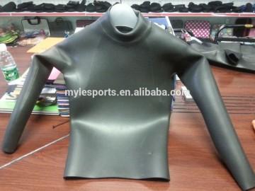 Custom 3mm neoprene wetsuit top,long sleeve neoprene jacket