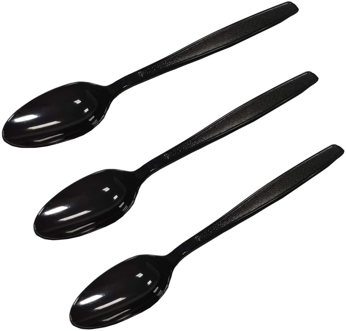 Plastic Fork Knife Black Clear Heavy Duty Fast Food Cutlery Disposable Spoon