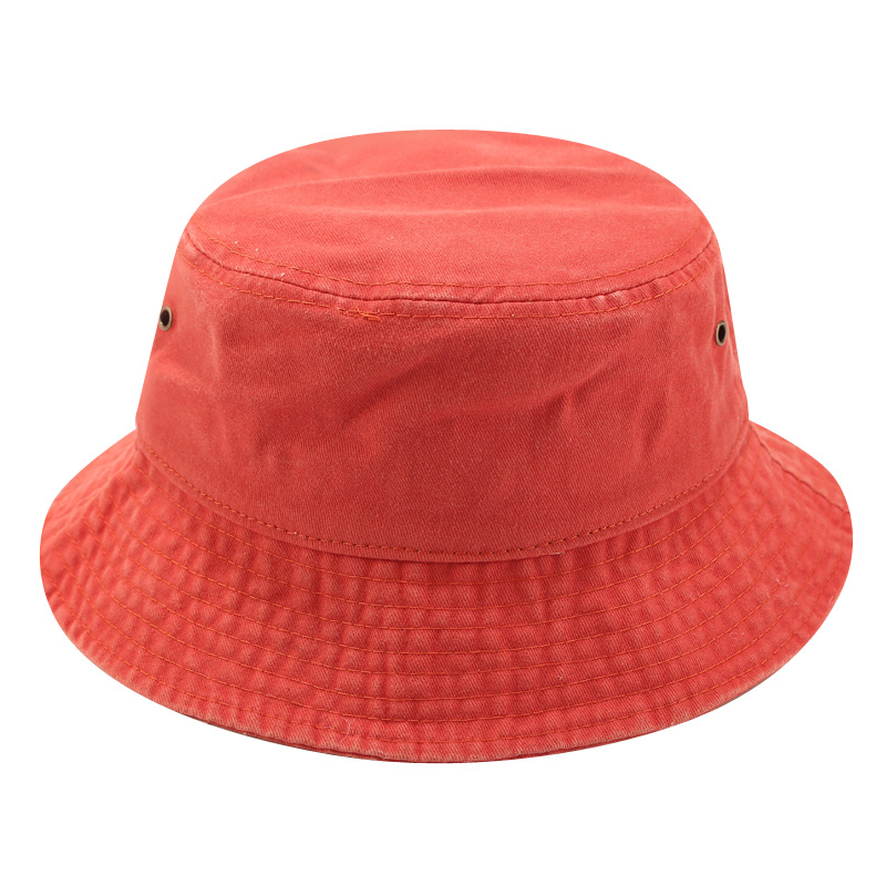 Wholesale plain washed frayed bucket hat