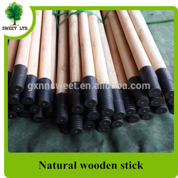 Chinese factory natural wooden broom stick wooden handle for broom and mops