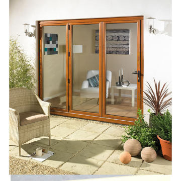 Hot Sell Aluminum Folding Door With Wood Grain