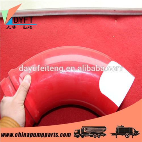 wear-resistant dn125 r275 90d concrete pump elbow (double layer) used for concrete pump truck/trailer