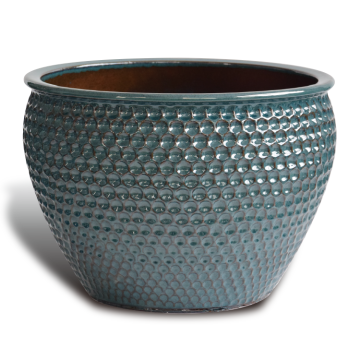 Ceramic dimple planter for plant engineering