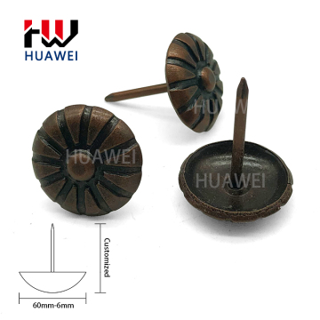 Round Flower Head Upholstery Nails sofa pins