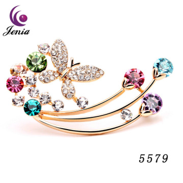 Jenia Beautiful Brooch Colour Rhinestone Custom Pearl Brooch Pins