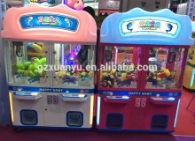 Double coin operated crane gift machine toy crane vending claw machine
