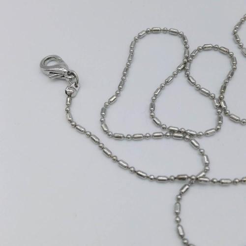 Catena di perle placcata argento con catena a coda 7CM