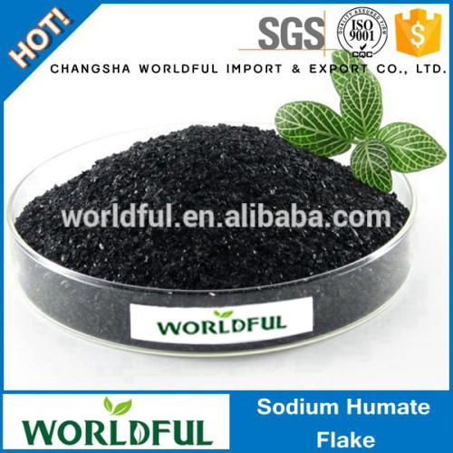 100% Natural Organic Sodium Humate Shiny Flake Agricultural Fertilizer