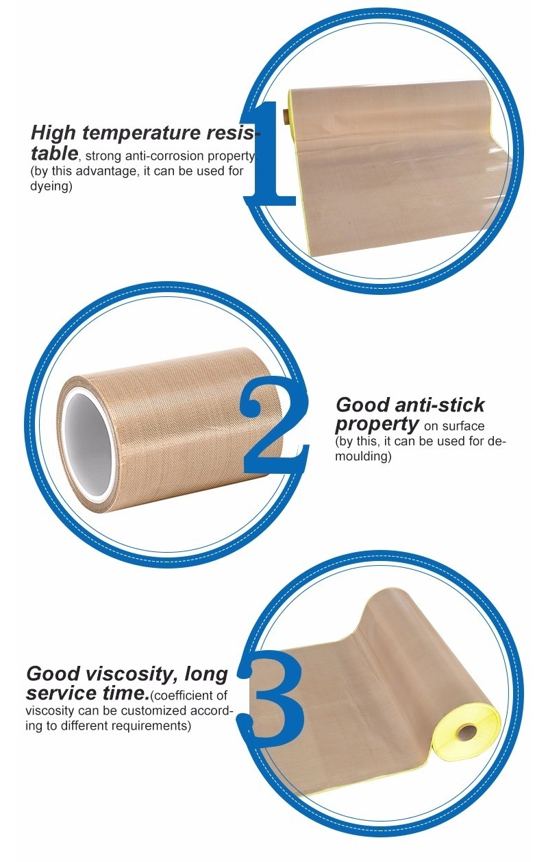High Temperature PTFE Coating With Silicone Adhesive Teflons's Insulating Tape