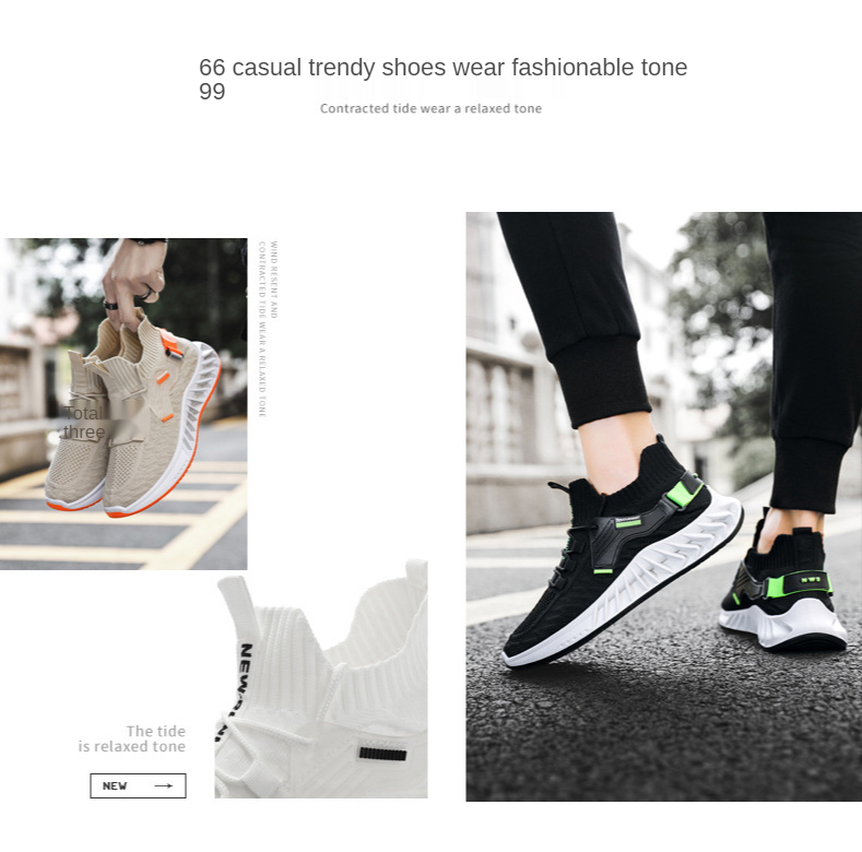 2021 Fashion New Designs Excellent European Style Fly Knitted Mesh Sports Shoes For Men