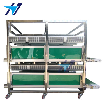 Double cooling belt conveyor