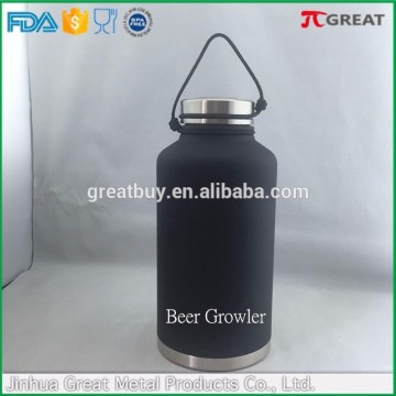 64OZ stainless steel double wall vacuum Insulated Water Bottle, Beer Growler