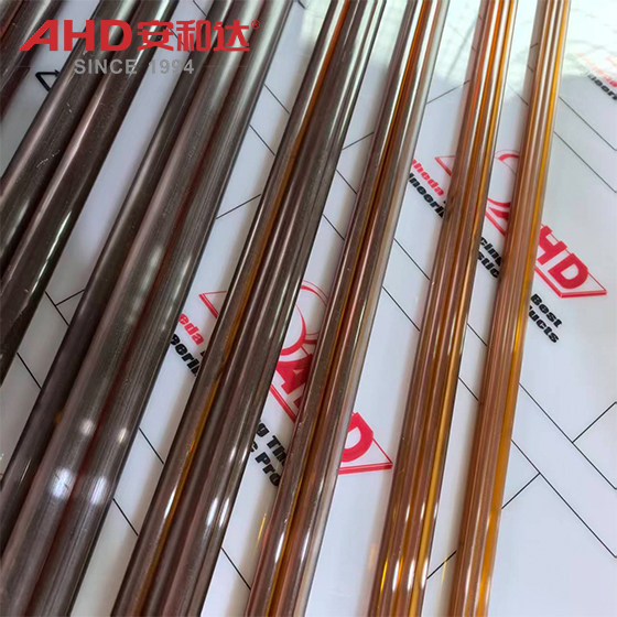 Прозрачные стержни PEI Янтарного цвета от 6 до 30 мм. Clear PEI Rods Amber 6mm to 30mm
