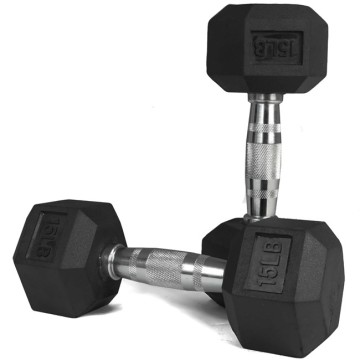 Commercial Rubber Hex Dumbbell Set
