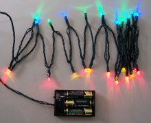 with blue and red led battery light