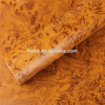 wood grainy sticker Cabinet decorative cheap PVC sheets