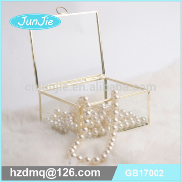 Antique Brass Jewelry Box 5*7 inch Glass and Brass Box